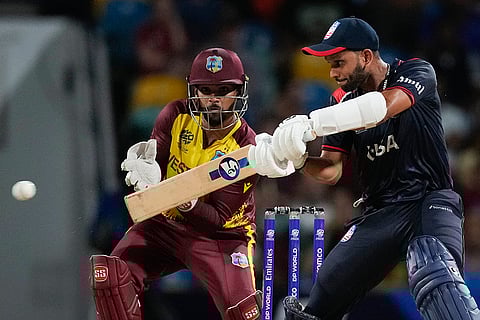 Milind Kumar bats against West Indies